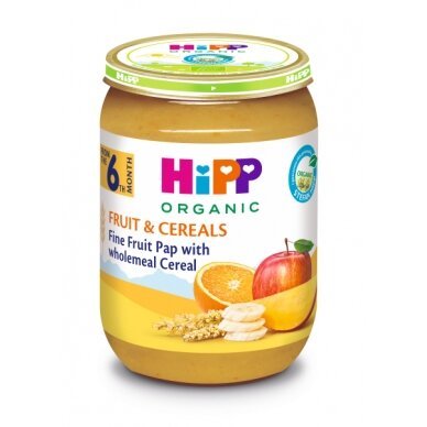 Hipp 6個セット HiPP Organic Fruits with Whole Grain Puree – 6 Pack (From 6 Months