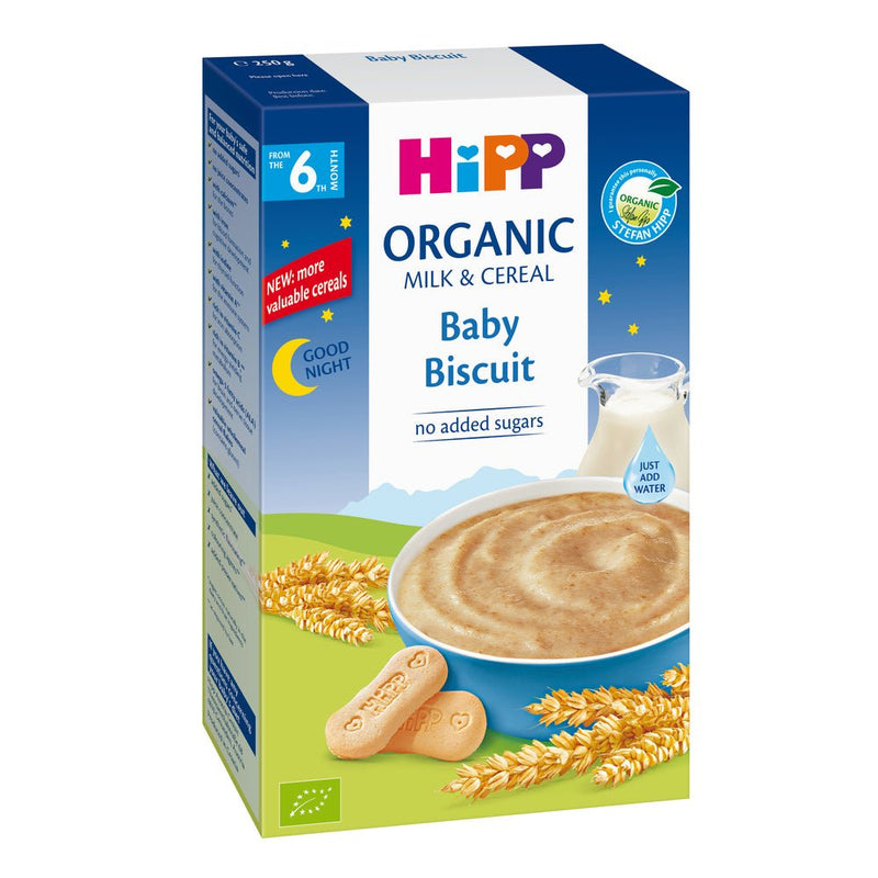 HiPP Organic Good Night Milk & Cereal - Baby Biscuit from 6 months (250g) - Formuland