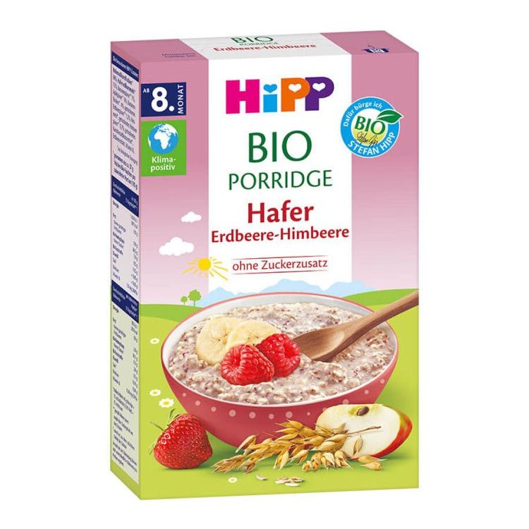 HiPP Organic Porridge Oat Strawberry Raspberry From 8 Months (250g) - Formuland
