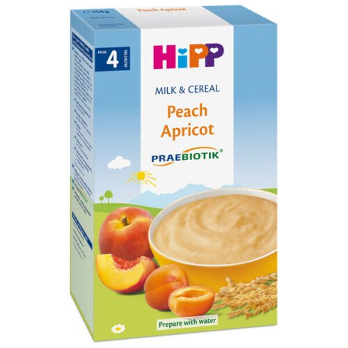 HiPP Peach Apricot Milk & Cereal from 4 months (250g) - Formuland