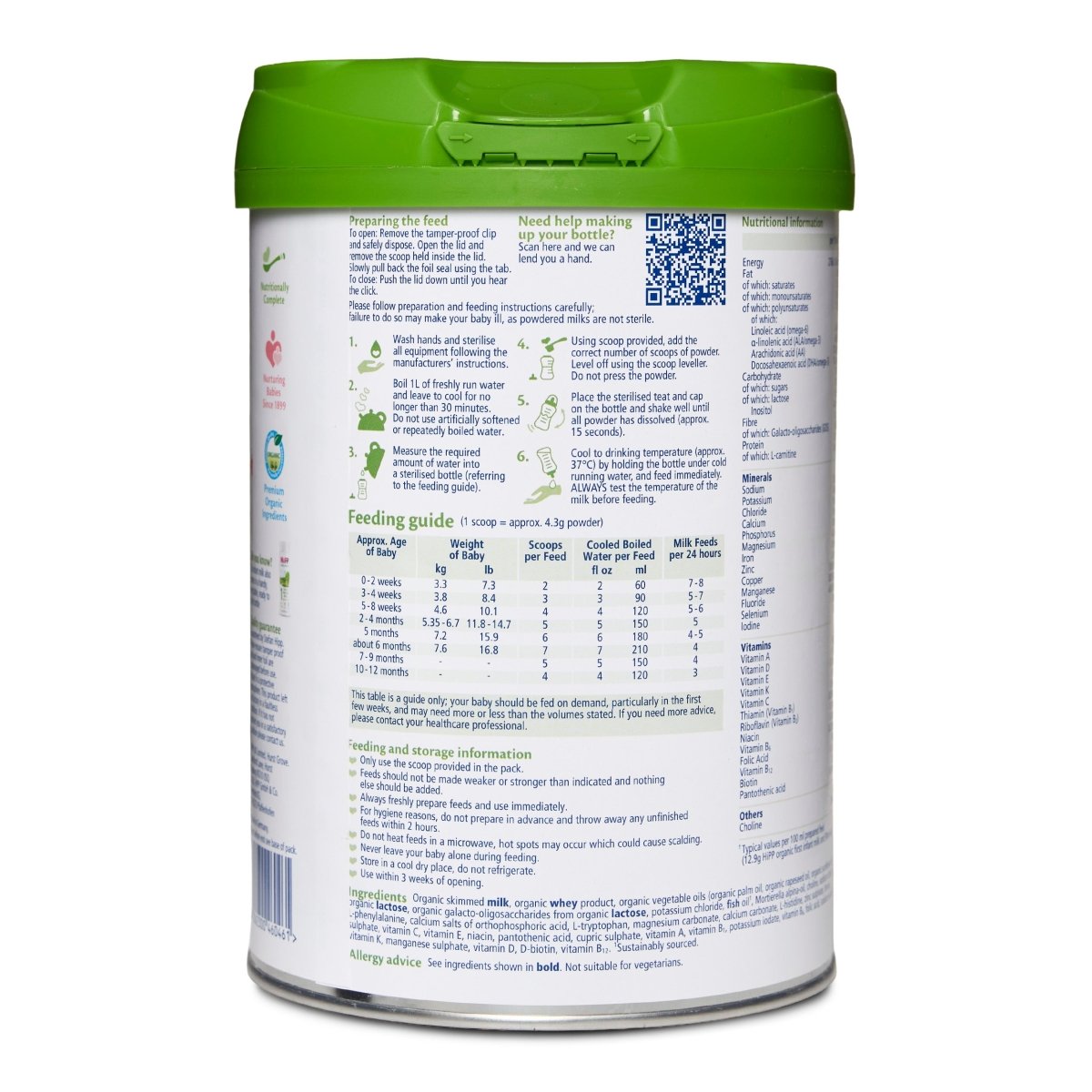 HiPP UK Stage 1 Organic Infant Formula (800g) | Order HiPP Formula
