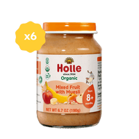 Holle Baby Food Jars - Mixed Fruit with Muesli - 6 Jars (USA Version) - Formuland
