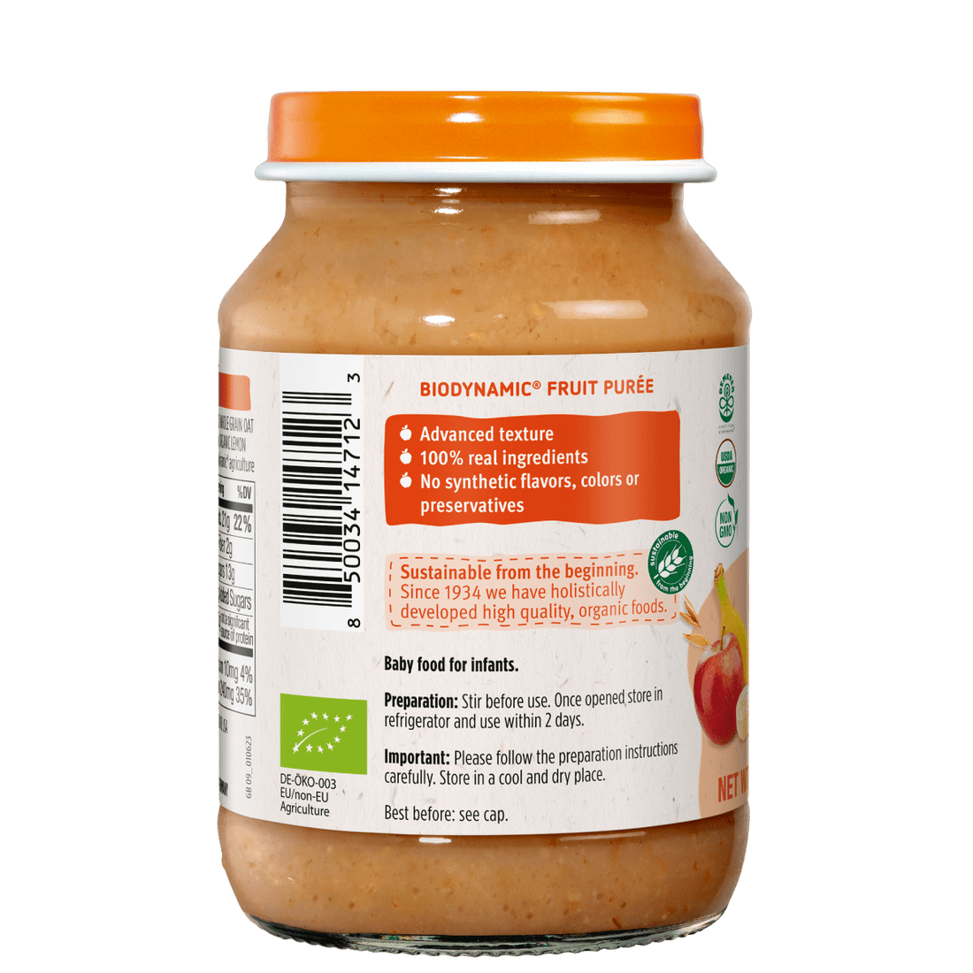 Holle Baby Food Jars - Mixed Fruit with Muesli - 6 Jars (USA Version) - Formuland
