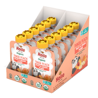 Holle Baby Food Pouches - Organic Fruit & Grain Puree - Panda Peach (USA Version) - Formuland
