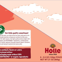 Holle Baby Food Pouches - Organic Fruit & Grain Puree - Panda Peach (USA Version) - Formuland
