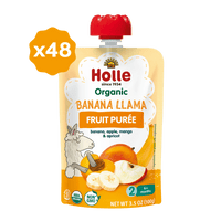 Holle Baby Food Pouches - Organic Fruit Puree - Banana Llama (USA Version) - Formuland