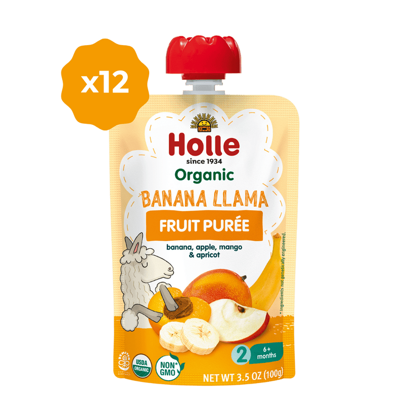 Holle Baby Food Pouches - Organic Fruit Puree - Banana Llama (USA Version) - Formuland