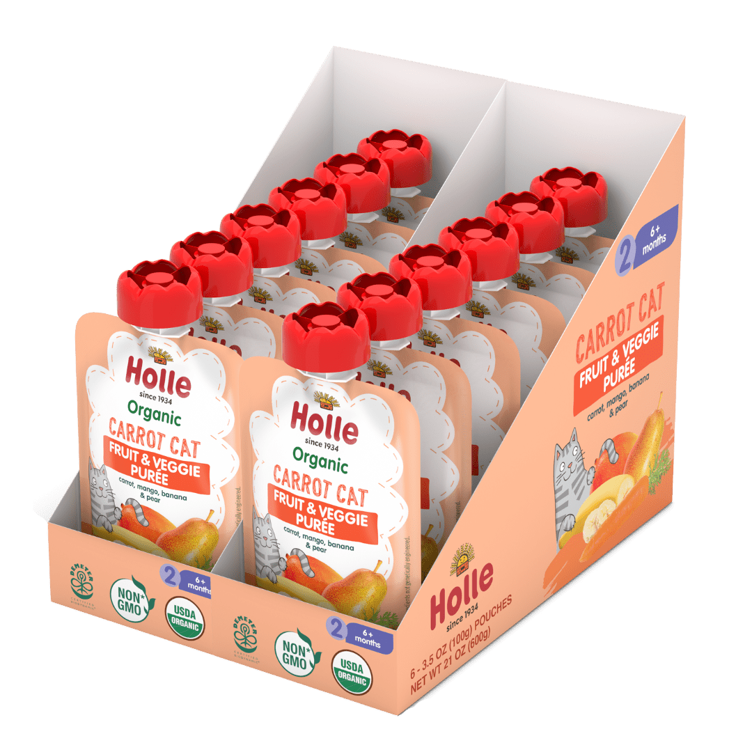 Holle Baby Food Pouches Organic Fruit Veggie Puree Carrot