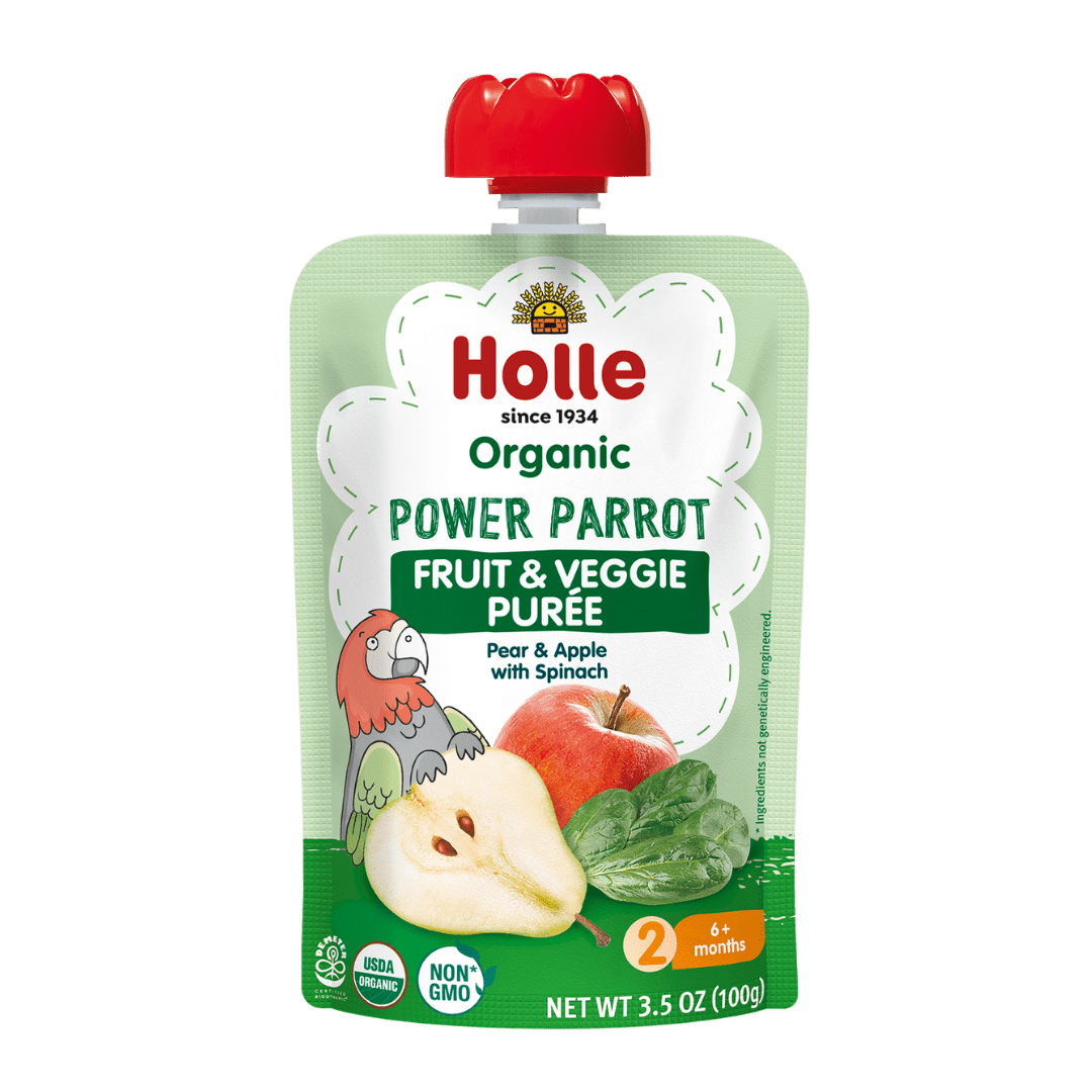Holle Organic Power Parrot - Fruit & Veggie Purée Pouches - Formuland