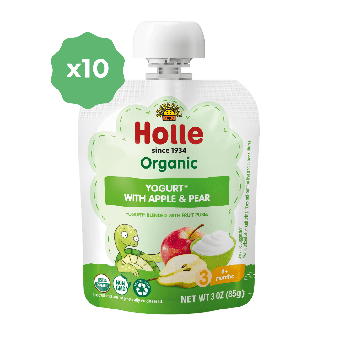 Holle Organic Yogurt Pouches - Apple & Pear - 10 Pack (USA Version