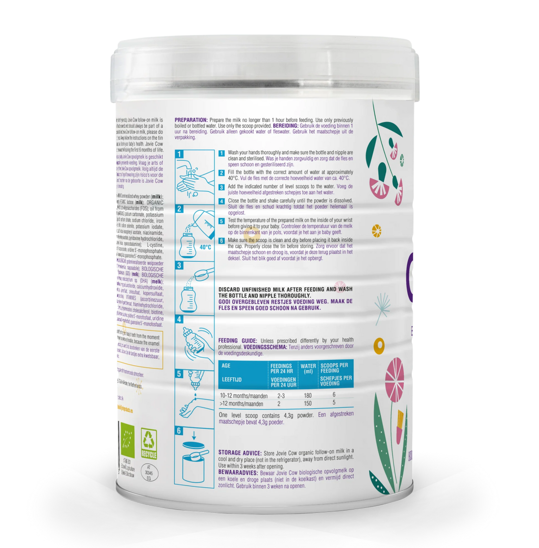Jovie Organic Cow Milk Formula Stage 3 (800g) - Formuland