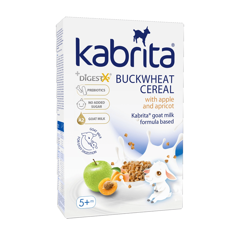 Kabrita Buckwheat Cereal with Apple, Apricot and Goat Milk from 5 months (180g) - Formuland