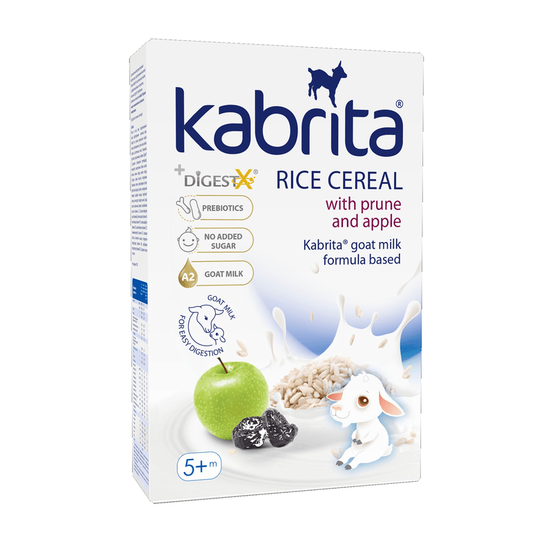 Kabrita Rice Cereal with Prune, Apple and Goat Milk from 5 months (180g) - Formuland