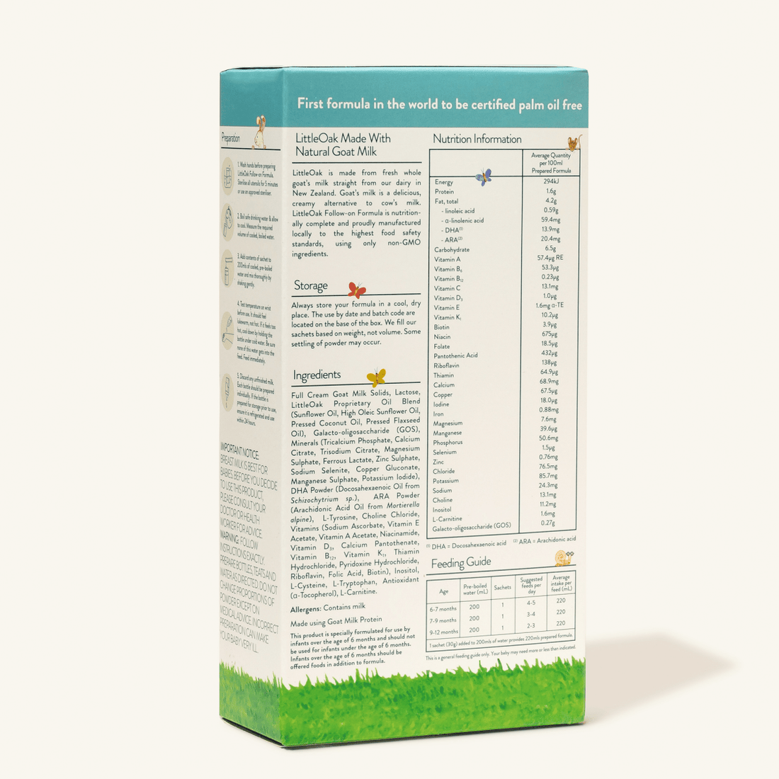 LittleOak Natural Goat Milk Follow - on Formula – Stage 2 Sachets - Formuland