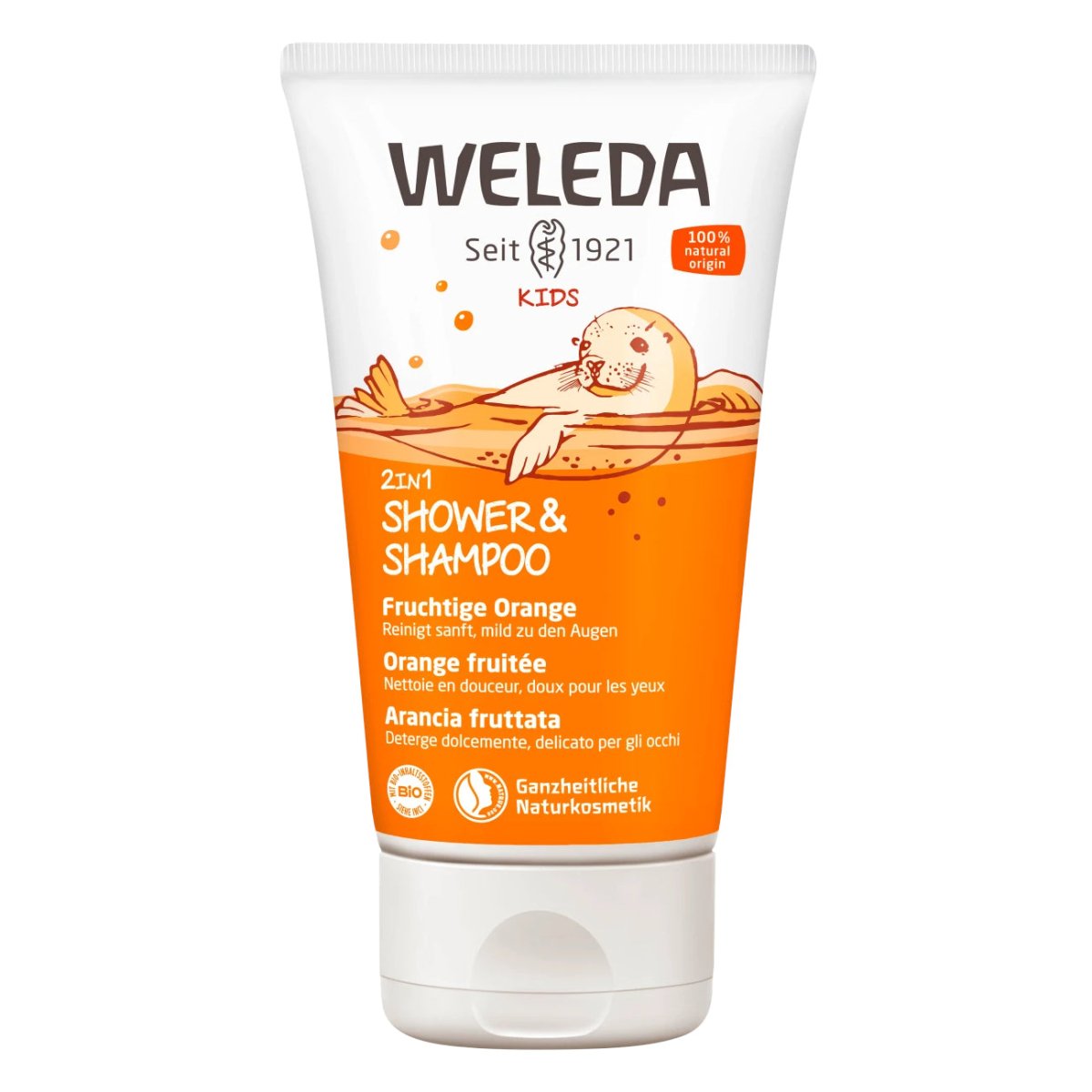Weleda KIDS 2in1 Shower & Shampoo Fruity Orange (150ml) - Formuland