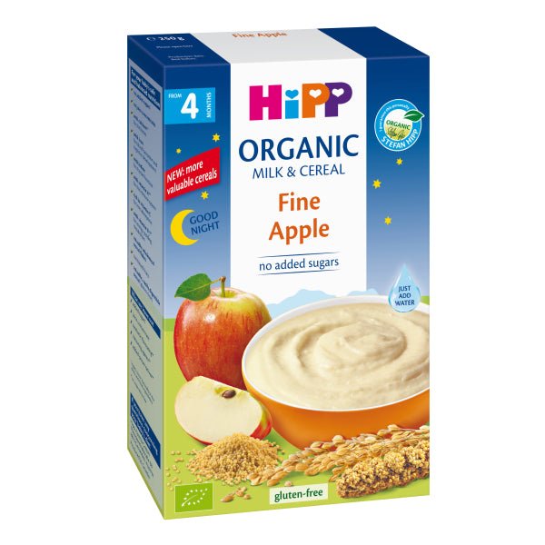 HiPP Organic Good Night Milk & Cereal - Fine Apple from 4 months (250g) - Formuland