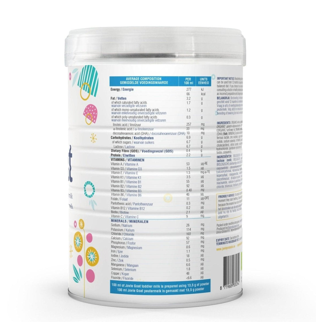 Jovie Goat Milk Formula Stage 3 (800g) - Formuland