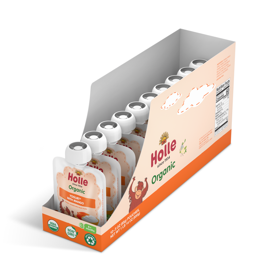 Holle Organic Yogurt Pouches - Mango - 10 Pack (USA Version)