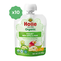 Holle Organic Yogurt Pouches - Apple & Pear - 10 Pack (USA Version)