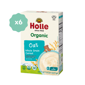 Holle Organic Whole Grain Oat Cereal - 6 Pack (USA Version)