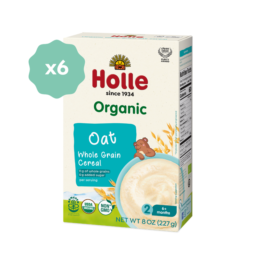 Holle Organic Whole Grain Oat Cereal - 6 Pack (USA Version)