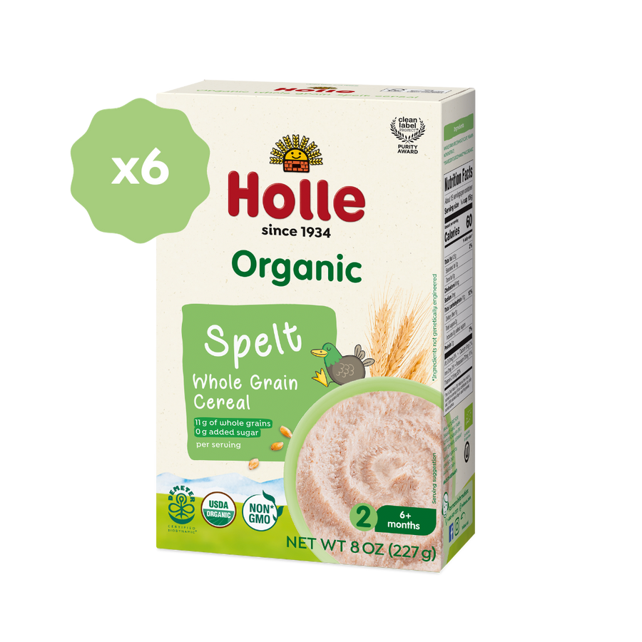 Holle Organic Whole Grain Spelt Cereal - 6 Pack (USA Version)