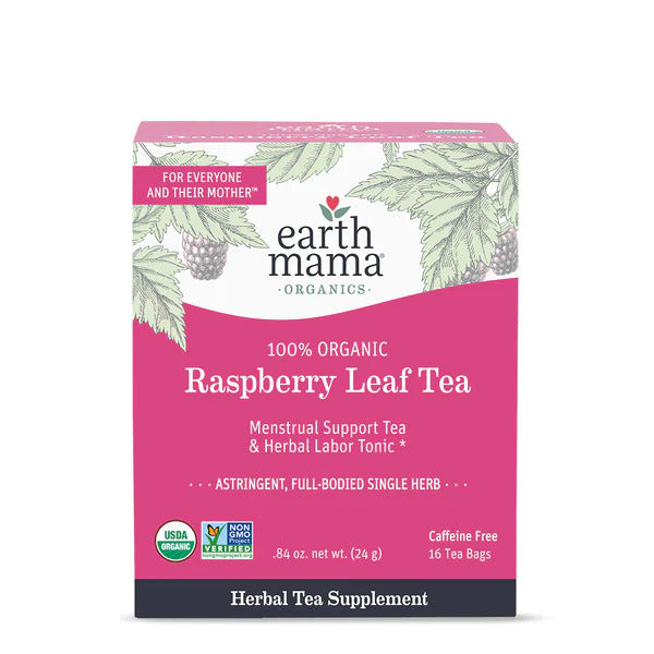 Earth Mama Organic Raspberry Leaf Tea - 16 Tea Bags of Wellness