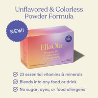 Unflavored women’s multivitamin powder stick pack easy to mix daily vitamins and minerals