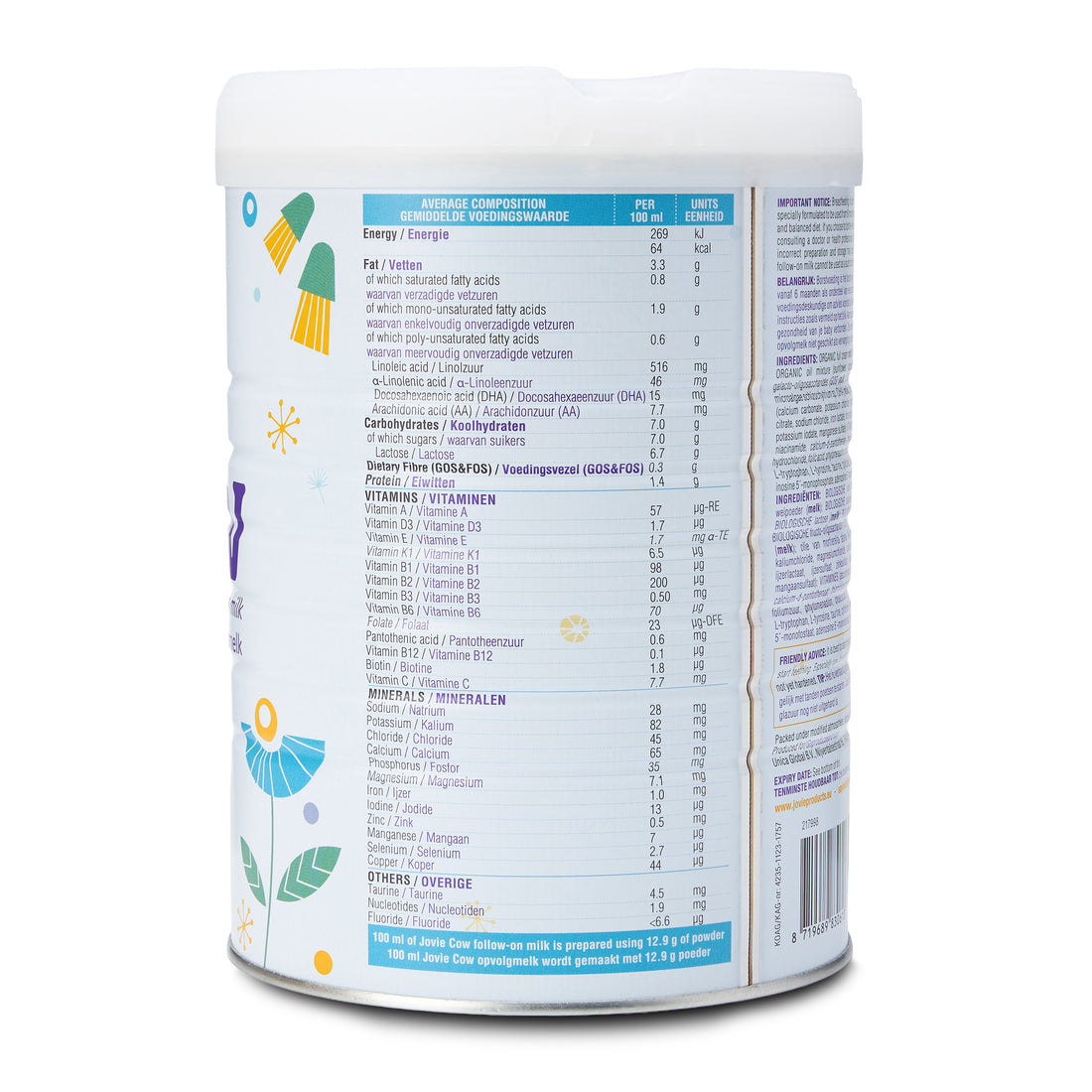 Jovie Organic Cow Milk Formula Stage 2 (800g)