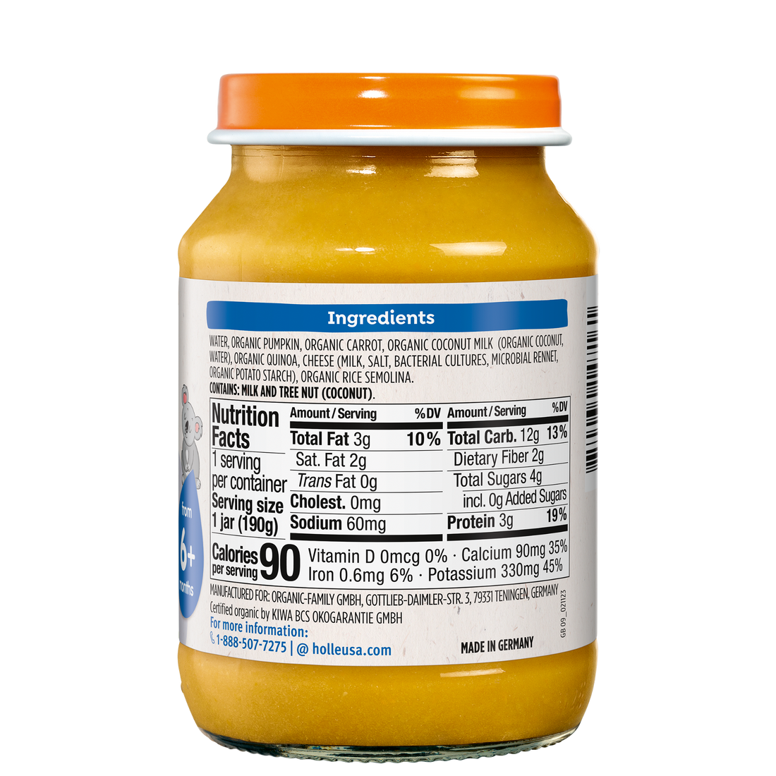 Holle Baby Food Jars - Veggie Curry - 6 Jars (USA Version)