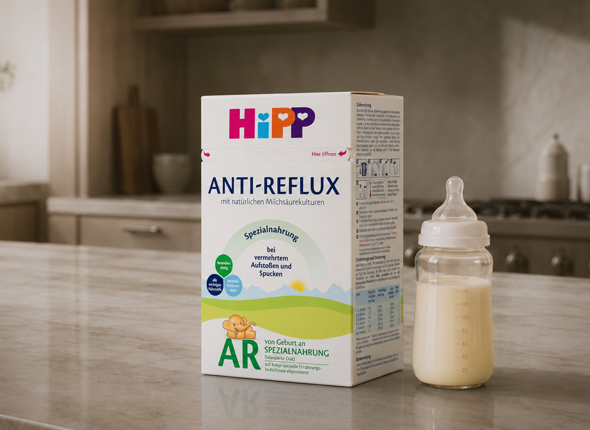 HiPP Anti-Reflux box with a prepared bottle