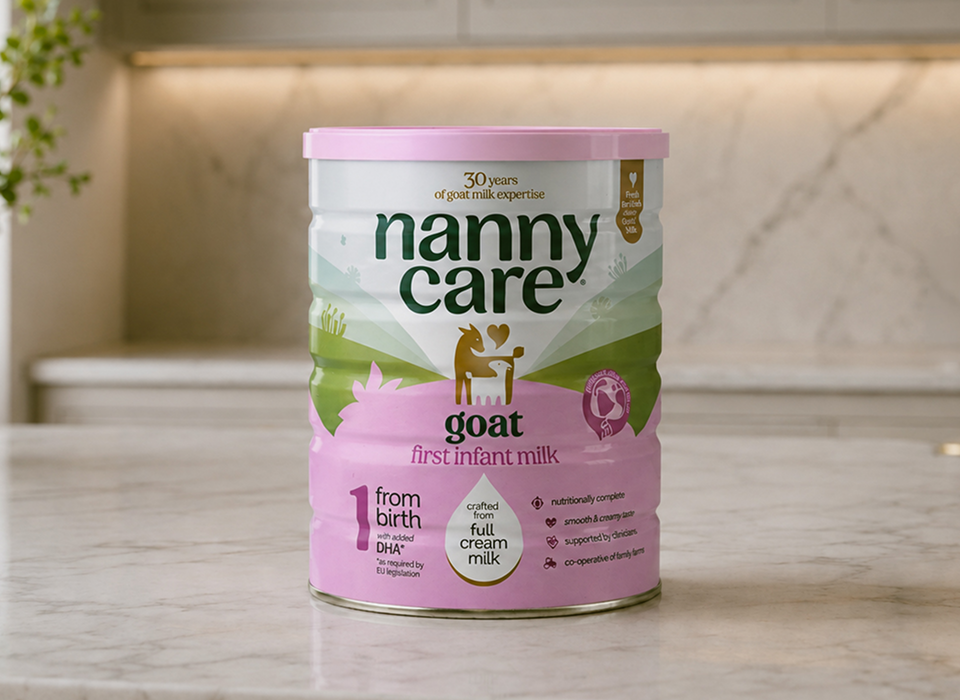 Nannycare Stage 1 goat milk formula tin