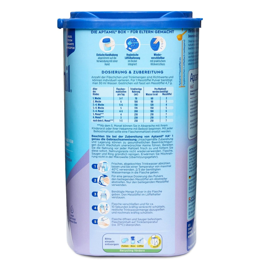 Aptamil HA Stage 1 Hypoallergenic Infant Formula – From Birth (800g) - Formuland