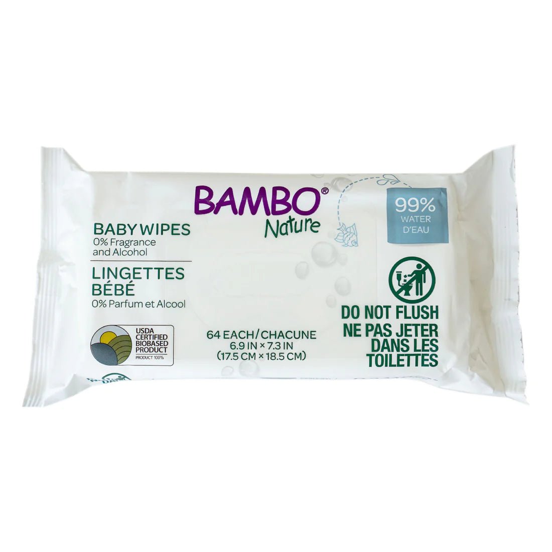 Bambo Nature Baby Wipes (99% Water, USDA Biobased) - Formuland