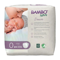 Bambo Nature Dream Diapers Size 0 newborn diapers designed for babies up to 6 lbs