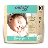 Bambo Nature Overnight Diapers Size 3 ultra absorbent overnight diapers for babies 9 to 18 pounds