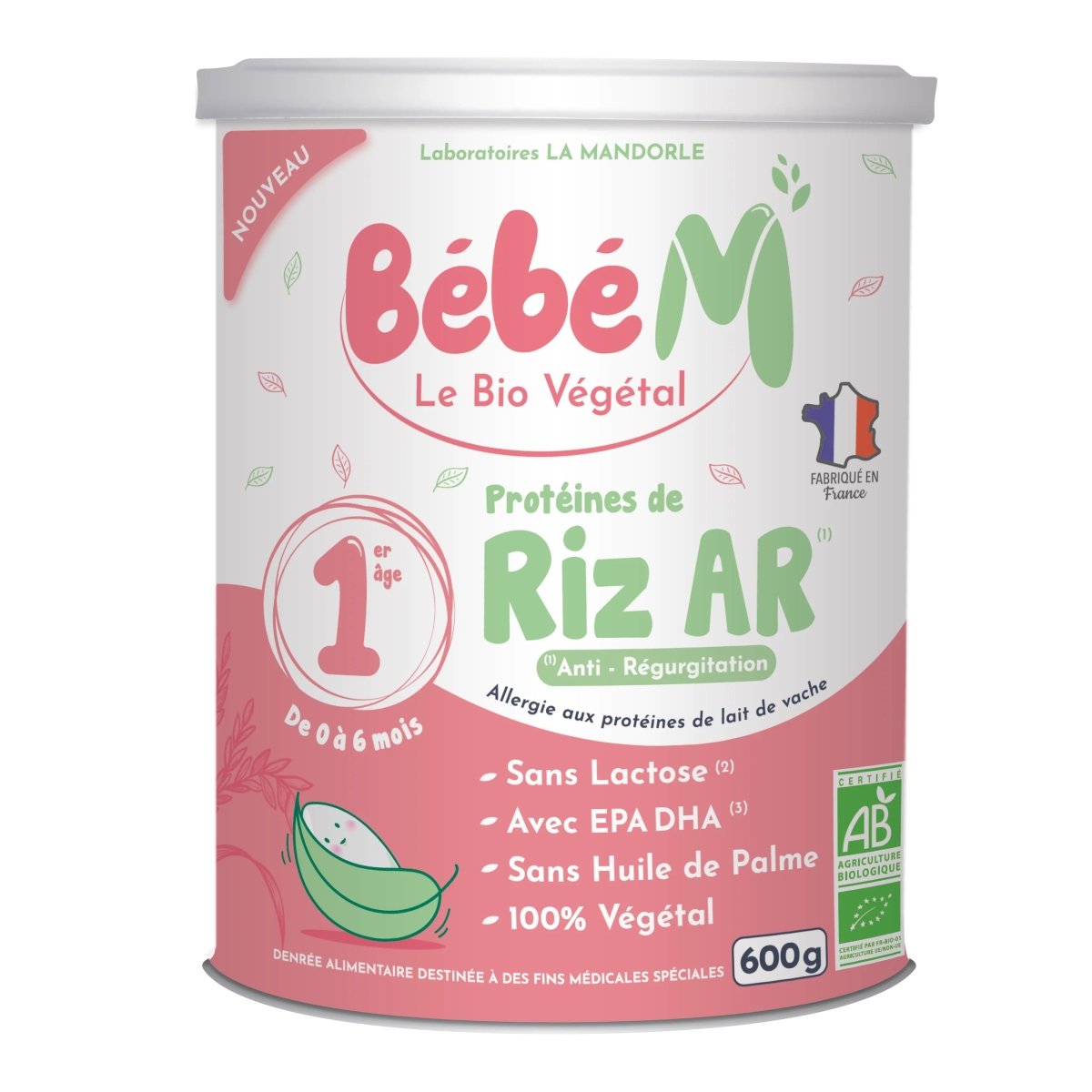 Bebe M Organic Rice AR Formula Stage 1 from birth to 6 Months (600g ...