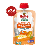 Holle Organic Carrot Cat - Fruit & Veggie Purée Pouches