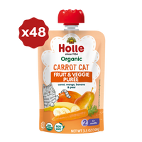Holle Organic Carrot Cat - Fruit & Veggie Purée Pouches