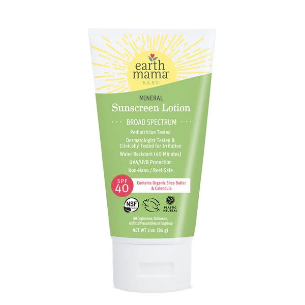 Earth Mama Baby Mineral Sunscreen SPF 40 (84g) - Natural Protection - Formuland