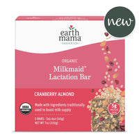Earth Mama Organic Milkmaid Lactation Bars (Cranberry Almond, 5ct) - Formuland