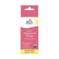 Earth Mama Organic Vitamin D Drops for babies 400 IU front view