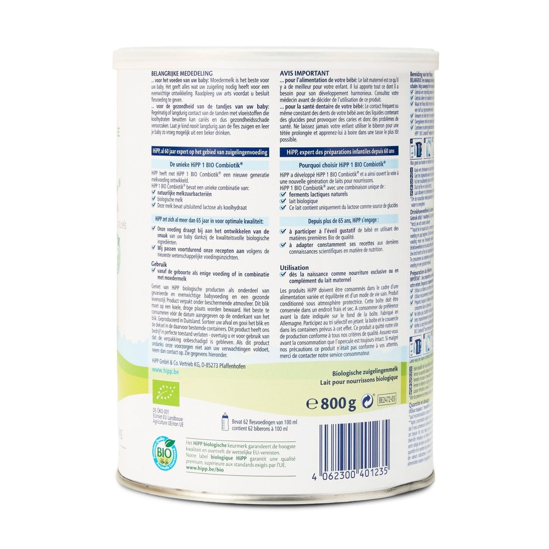 HiPP Dutch Stage 1 - Organic Combiotic Formula (800g) - Formuland