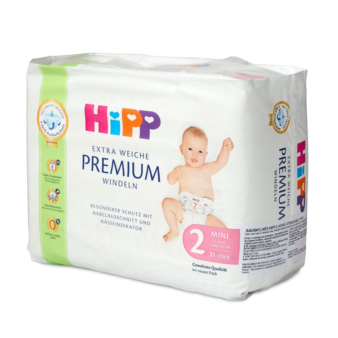 HiPP Extra Soft Diapers Size 2 (31 diapers) - Formuland