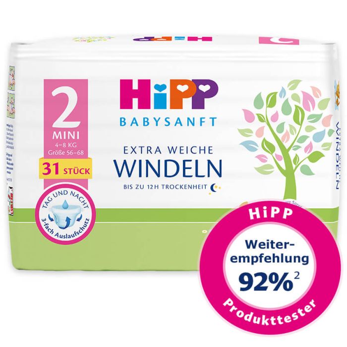 HiPP Extra Soft Diapers Size 2 (31 diapers) - Formuland