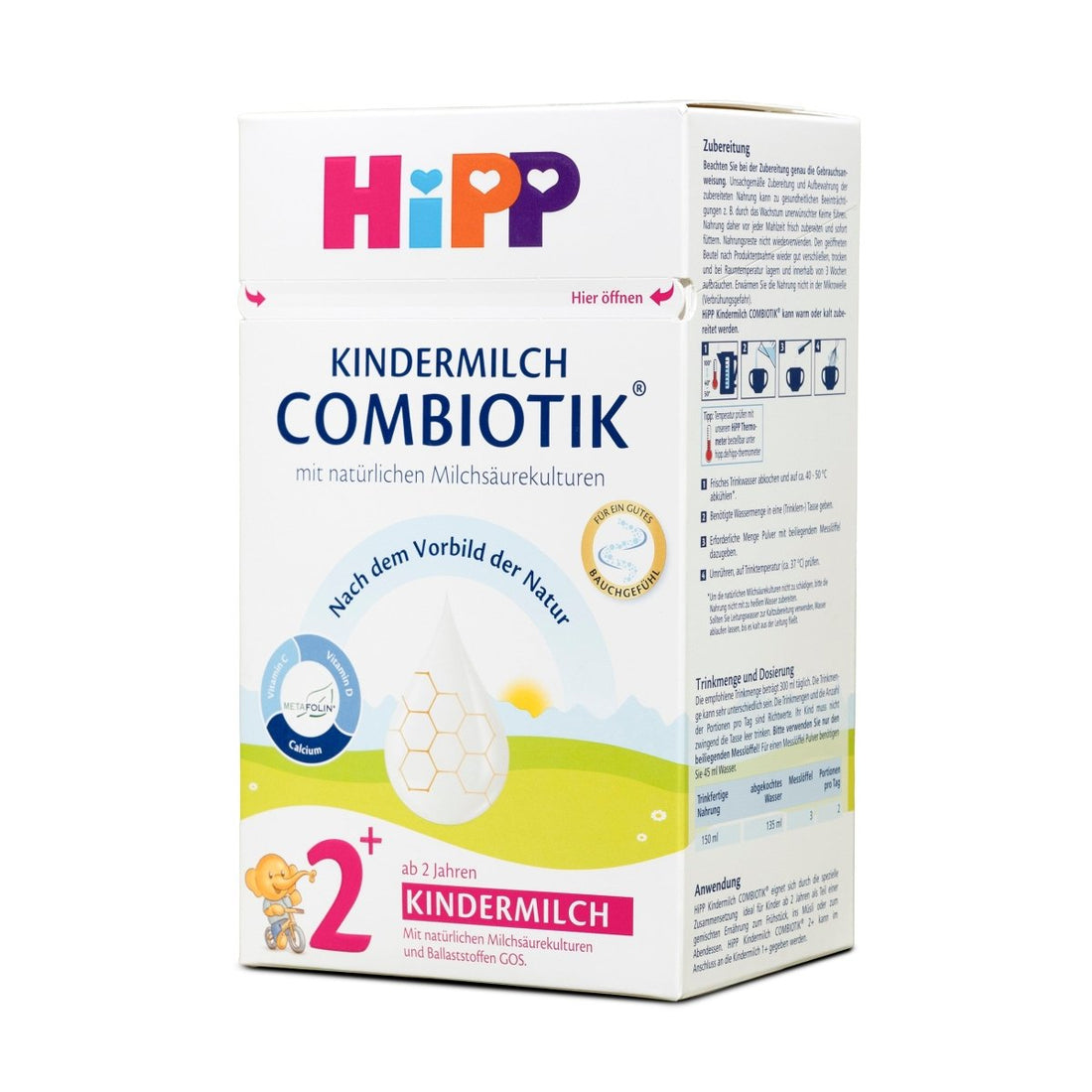 aufbewahrung pre nahrung HiPP German 2+ Years Kindermilch Formula | Formuland 1 Box (US)