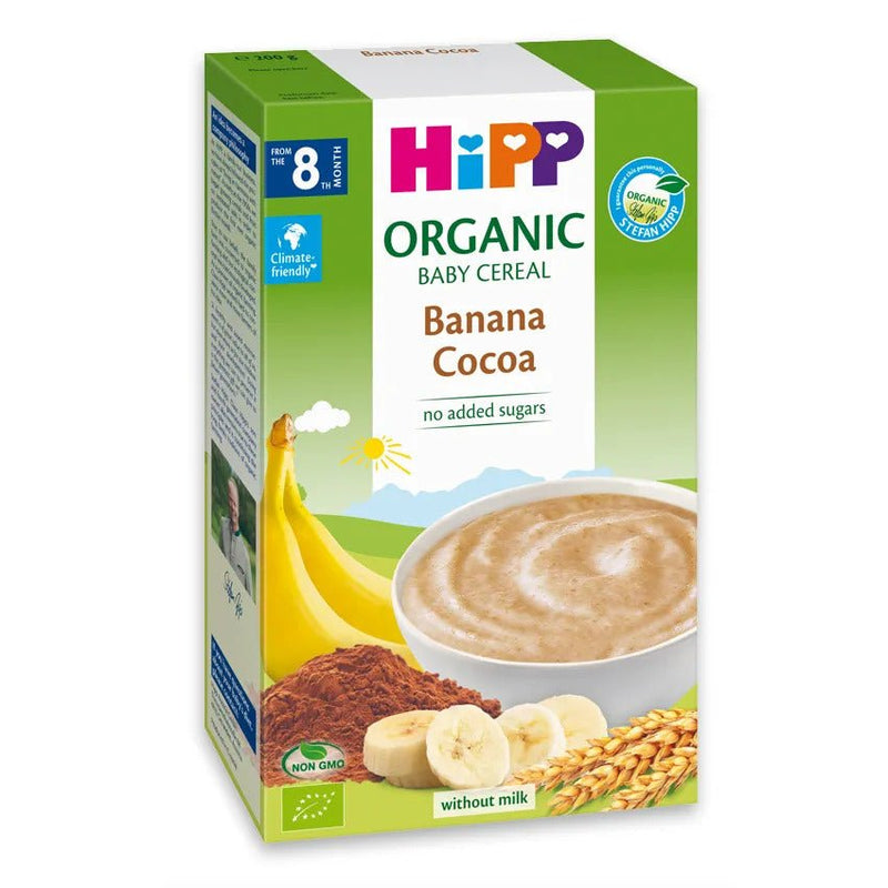HiPP Organic Baby Cereal Banana Cocoa from months (200g) – Formuland