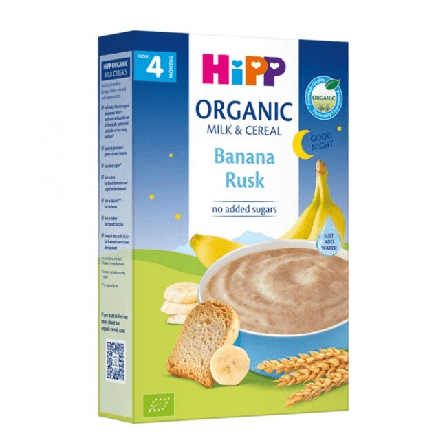 HiPP Organic Good Night Milk & Cereal - Banana Rusk from 4 months (250g) - Formuland