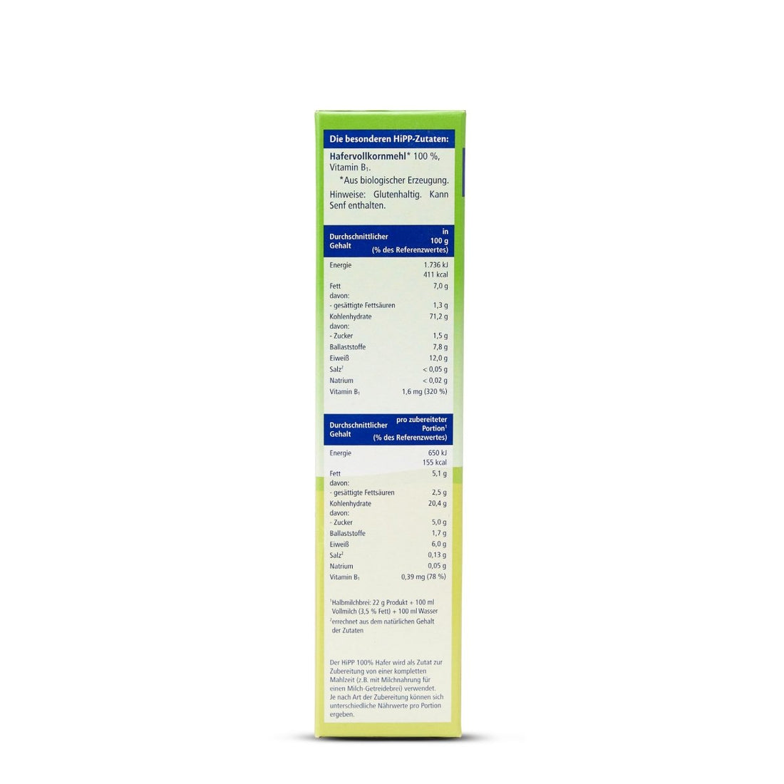 HiPP Organic Porridge 100% Oats from 5 months (German)(200g) - Formuland
