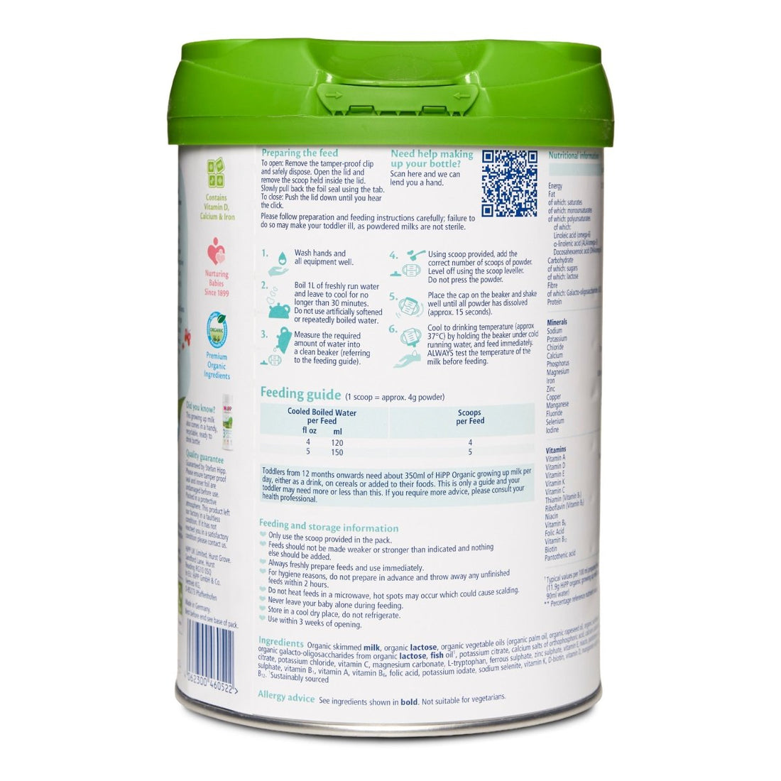 HiPP UK Stage 3 Organic Baby Formula from 1+ Year (800g) - Formuland